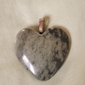 Genuine stone heart pendant